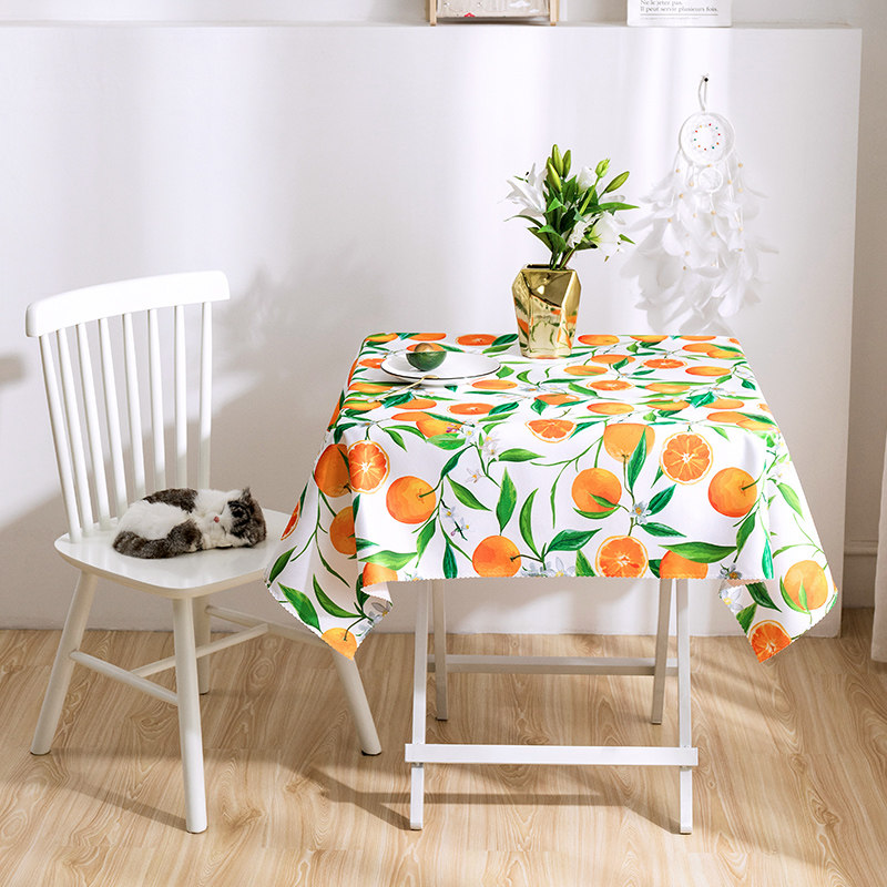 北欧小清新水果桌布防水奶茶店正方形茶几台布宿舍小方桌圆桌盖布,居家布艺,桌布,淘宝优惠券,粉丝福利购,淘宝优惠卷