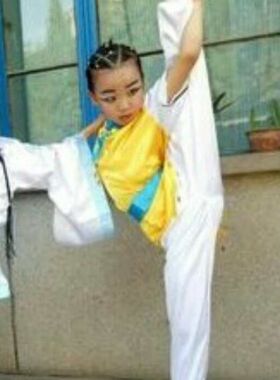2018新款儿童民族演出服男 女童舞蹈表演服赵钱孙李舞蹈服装汉族
