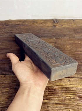 中式复古汉砖雕刻车马图画像砖非遗金石传拓文房镇纸镇尺拓片制作