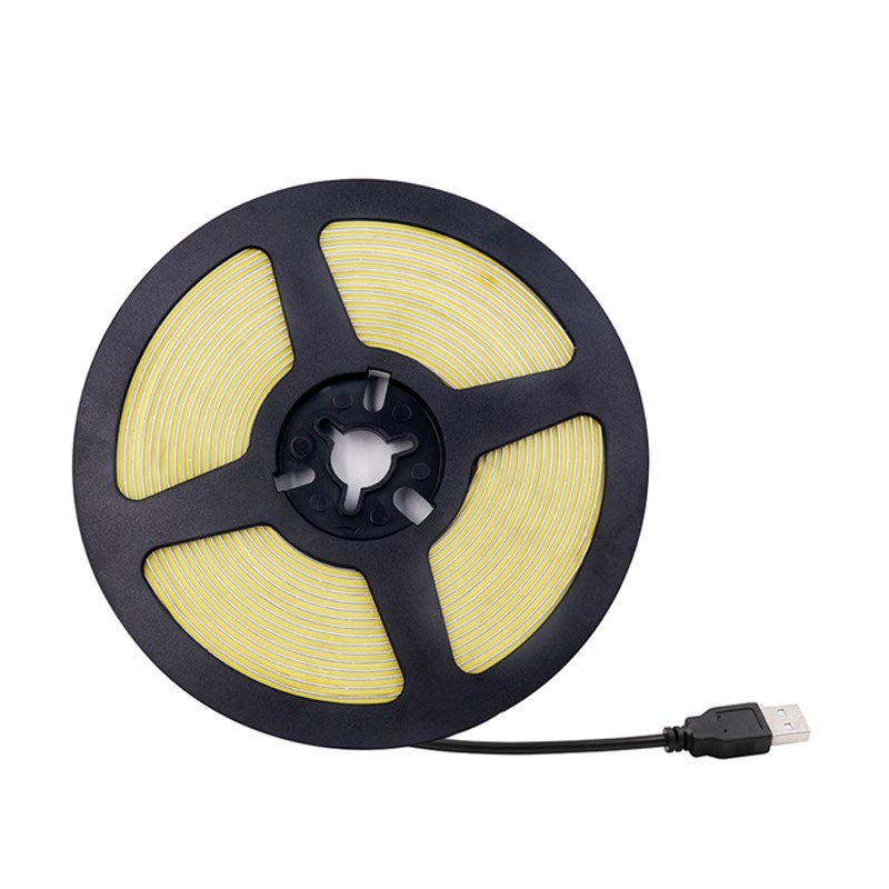 led线性灯cob高亮可粘贴usb插头触摸调明暗灯带可裁剪5V模型灯条