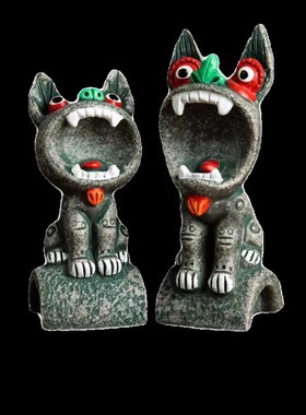 云南瓦猫摆件瓦当萌猫灵兽办公室创意云南旅游纪念品伴手礼物