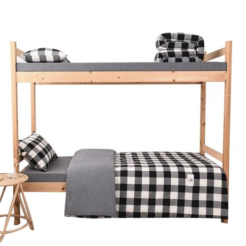 A类纯棉学生宿舍三件套床上用品四寝室儿童单人床品全棉床单被套