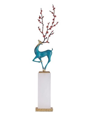 轻奢鹿摆件入户玄关壁龛客厅电视柜旁装饰品乔迁新居开业高档礼品