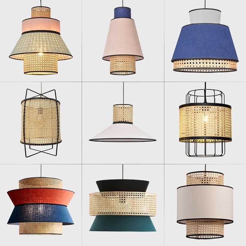 藤艺吊灯新中式餐厅吧台禅意茶室民宿火锅店酒店日式竹编灯笼灯具,家装灯饰光源,餐厅吊灯,淘宝优惠券,粉丝福利购,淘宝优惠卷