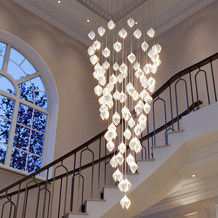 复式楼吊灯别墅客厅灯酒店大堂售楼部吊灯挑空loft公寓楼梯灯吊灯