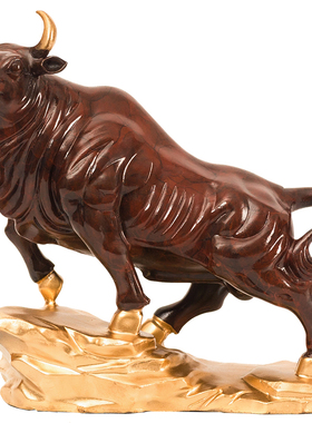 铜牛摆件牛气冲天牛转乾坤客厅电视柜工艺品乔迁新居公司开业礼品