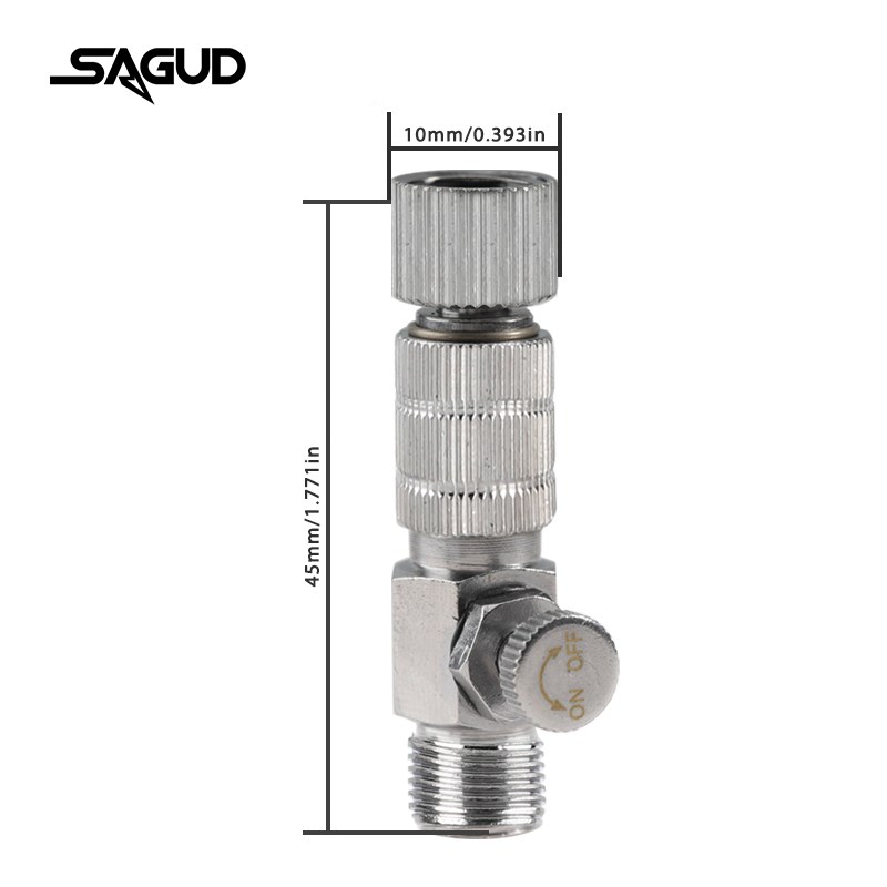 SAGUD喷笔快速装卸接头 带气压调节喷笔枪快插拔接头模型快速接头