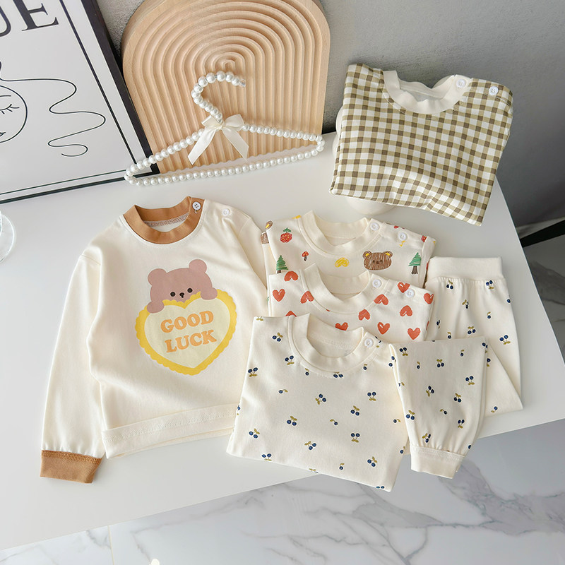 男童纯棉秋衣套装婴儿小女童春秋内衣卫生裤外穿两件套儿童2023新,童装/婴儿装/亲子装,内衣套装,淘宝优惠券,粉丝福利购,淘宝优惠卷
