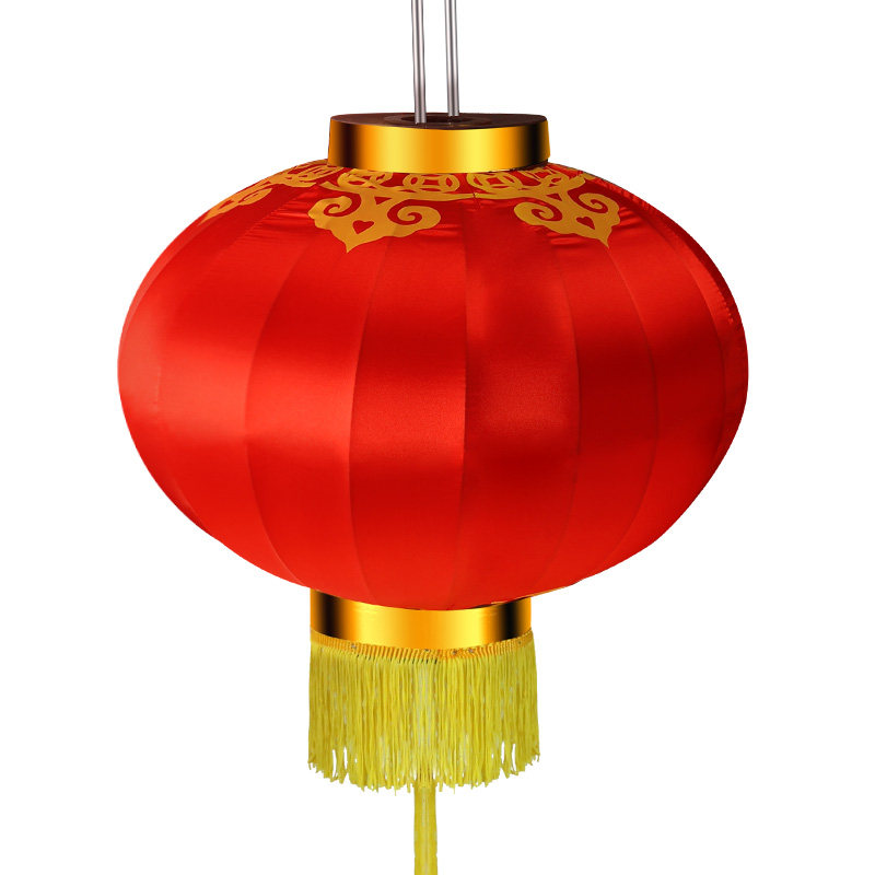 大红灯笼2021新年无字灯笼绸缎布料公司商场家装工装阳台过道装饰