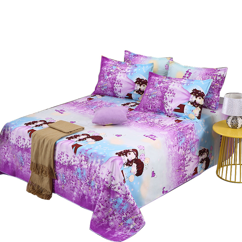 大红色床单单件1.2m1.5米单人床夏季亲肤磨毛2.3/2.5米双人被单子