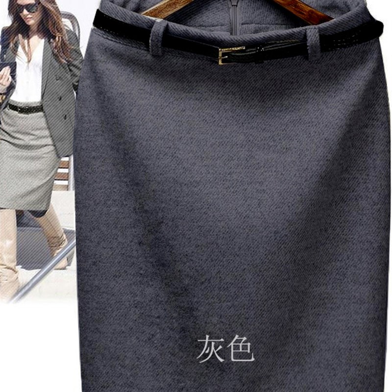 秋冬女装半身裙面试包臀OL职业工作一步裙中长西装及膝裙
