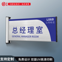 铝合金科室牌单双面UV标识牌侧挂式公司办公室门牌卫生间总经理室
