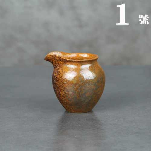 粗陶公道杯茶具茶道配件陶瓷还原烧公杯复古茶海匀杯日式茶器家用