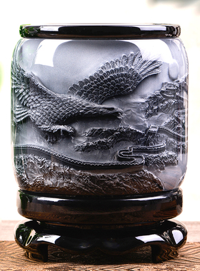 笔筒收纳盒大容量复古中国风办公室桌面摆件教师节礼物实用送老师