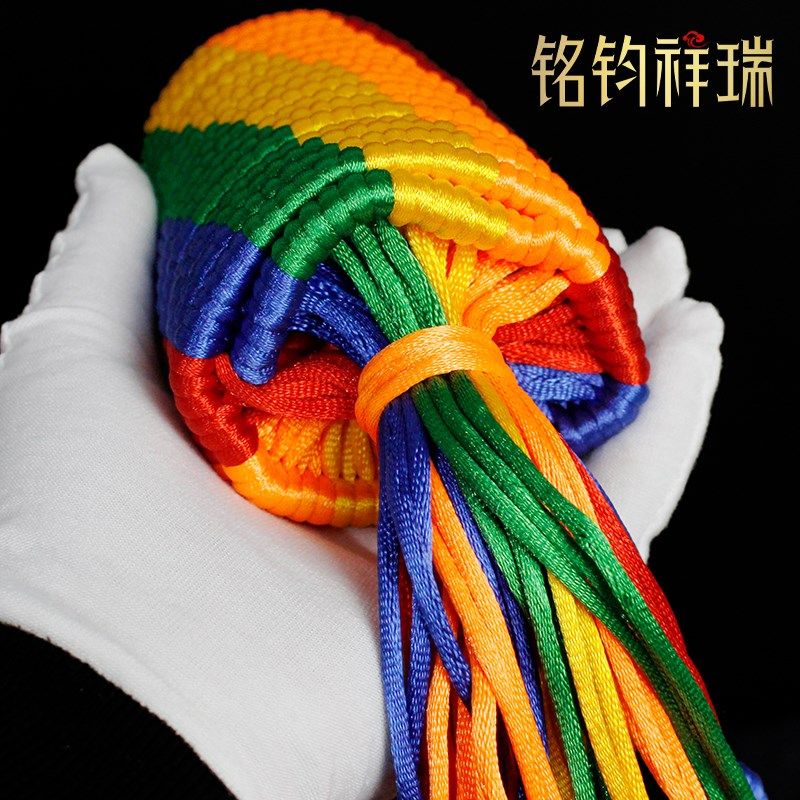 西藏手工编织大号转筒型金刚结 挂饰车挂平安金刚结总长37cm,特色手工艺,其他,淘宝优惠券,粉丝福利购,淘宝优惠卷