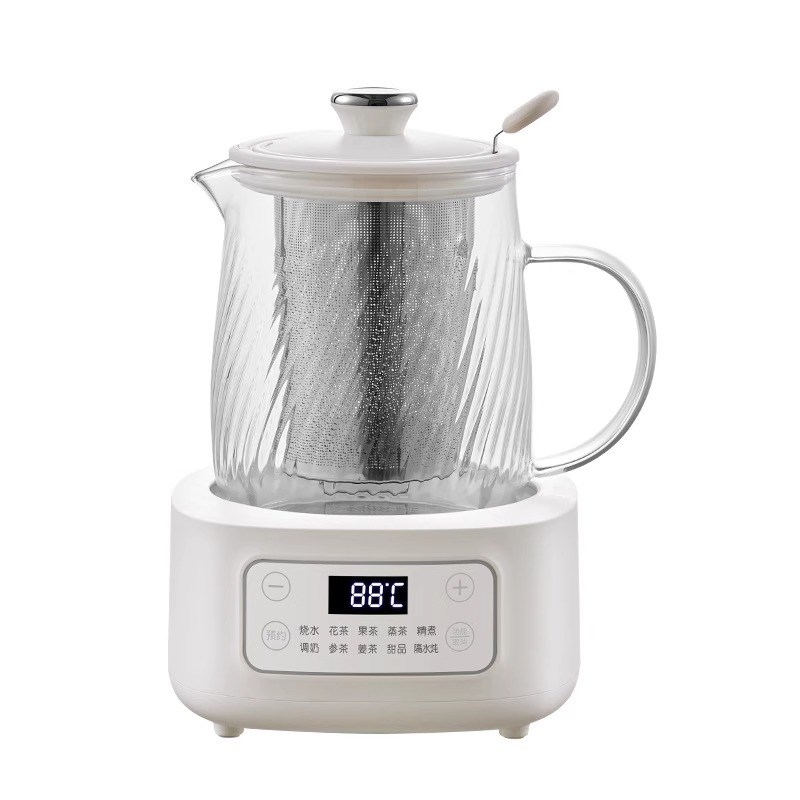 摩动全玻璃养生壶家用恒温热水壶办公室多功能烧水炖煮花茶煮茶器