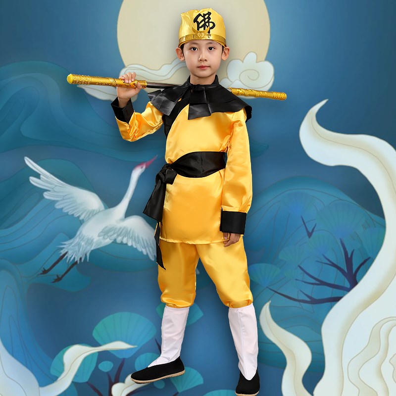 亲子演出服孙悟空儿童服装全套角色扮演美猴王齐天大圣元旦春节衣