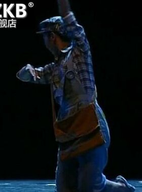 儿童表演报童晨曦舞蹈服少儿卖报歌演出服装民国时期儿童服书包