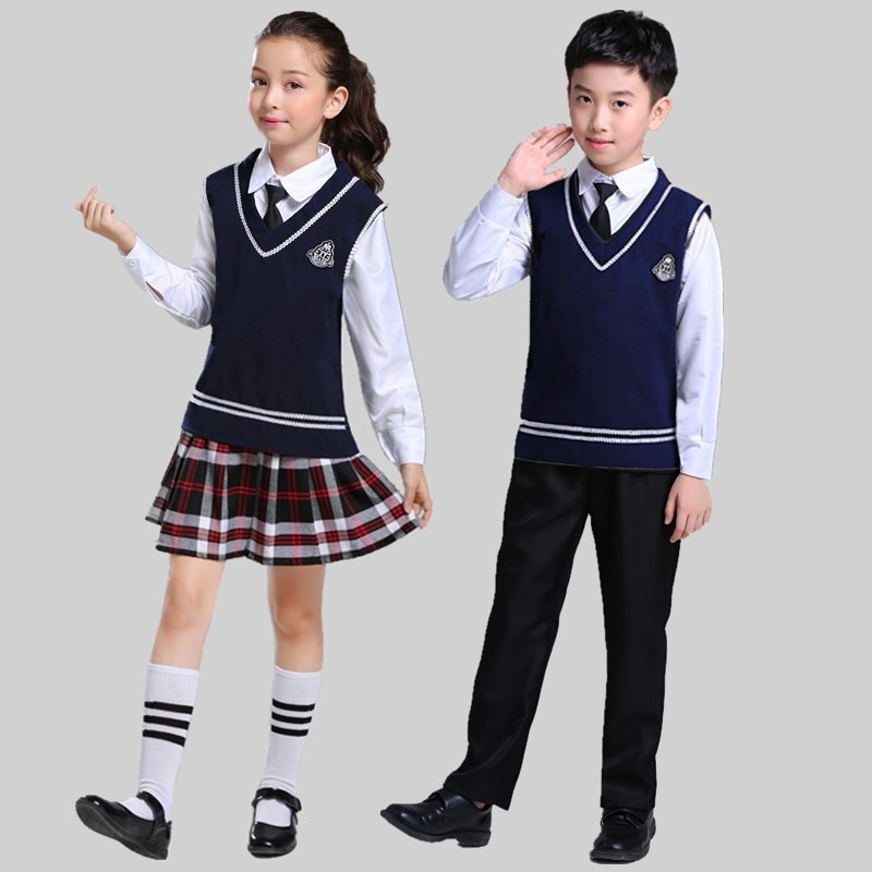 儿童大合唱演出服中小学生诗歌朗诵表演服校服男女童团体合唱服装