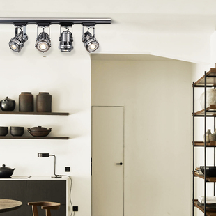 工业复古服装 轨道射灯 店衣帽间吧台射灯店铺商用氛围户外壁灯明装