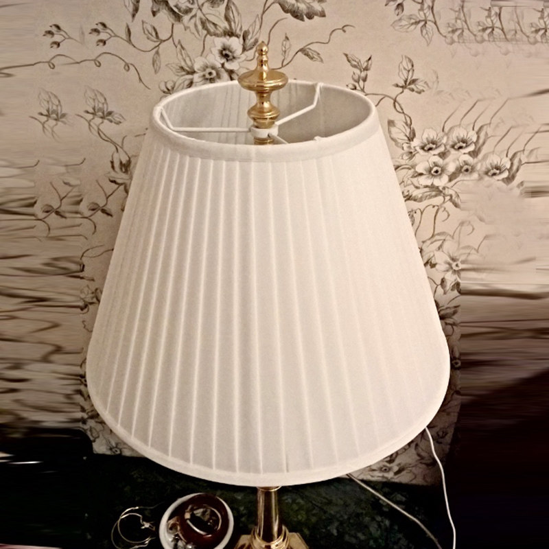 灯罩布艺外壳配件创意台灯落地灯圆形卧室田园大号客厅白色欧美式