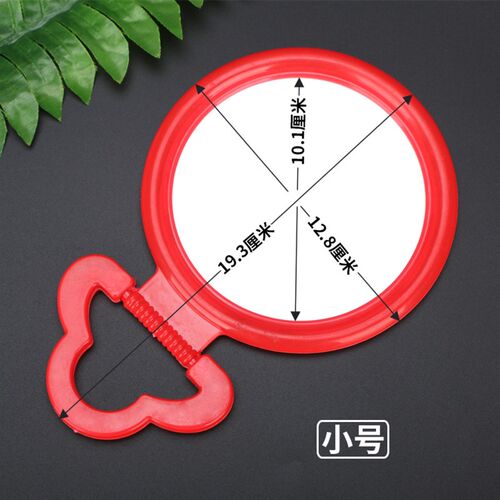 台式镜壁挂式圆形红色老式镜子结婚新娘陪嫁手持桌子单面镜