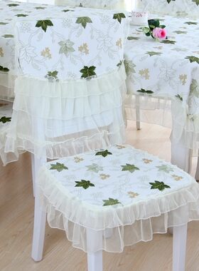 一米阳光餐桌布餐椅垫餐椅套装 田园盖布茶几布台布 圆桌布椅子套