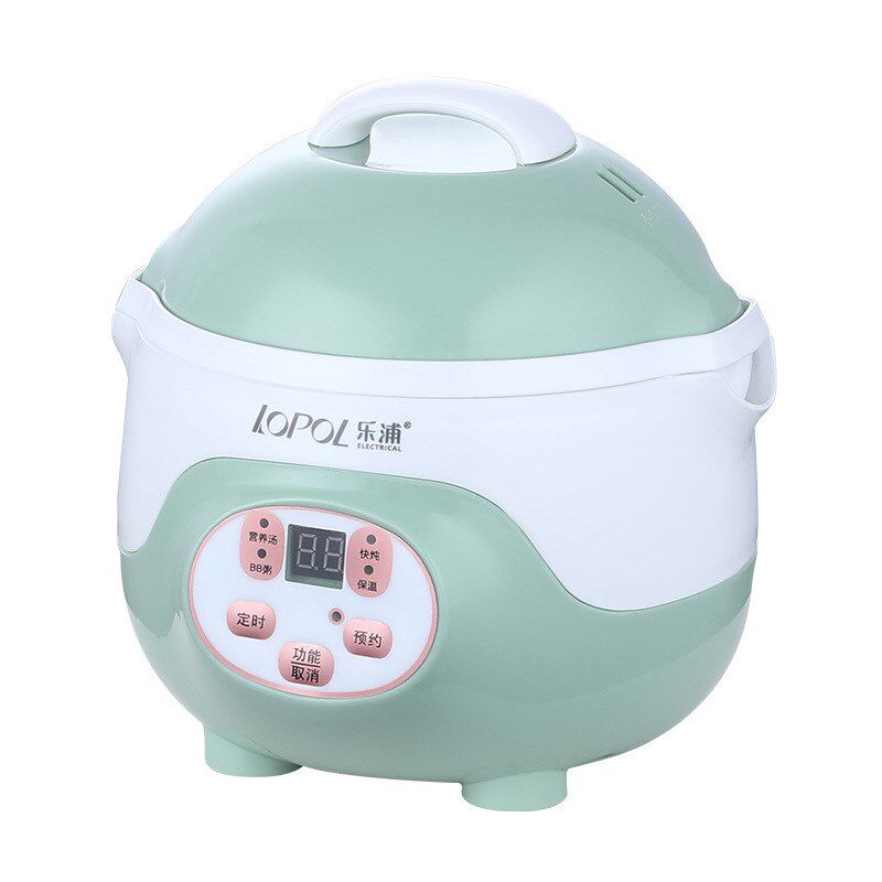 隔水炖陶瓷电炖锅宝宝粥煲汤电炖盅全自动智能0.8L婴儿辅食锅乐浦