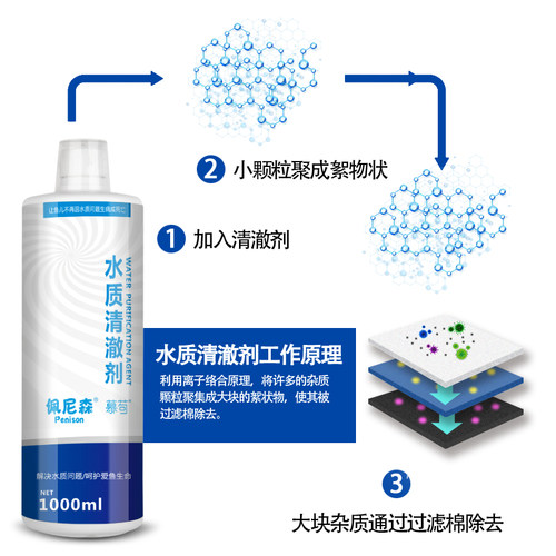 鱼缸净水剂硝化细菌一滴清水质清澈剂水质净化专用清水剂净水王特