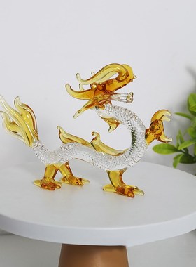 十二生肖龙摆件 水晶电视柜酒柜玄关儿童房家居轻奢装饰品小茶宠