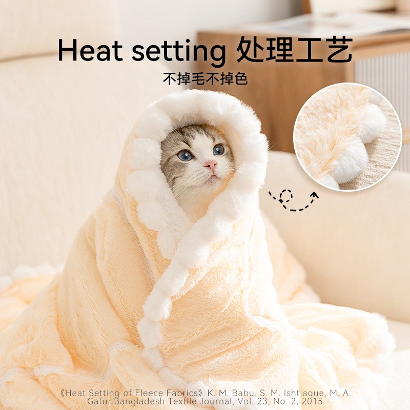 秋冬狗狗猫咪宠物毛毯垫子加厚法兰绒狗窝睡觉地垫保暖毯子宠物窝