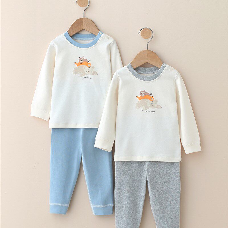 婴得利家居服秋季儿童内衣套装婴幼儿两件套秋衣秋裤分体男宝睡衣