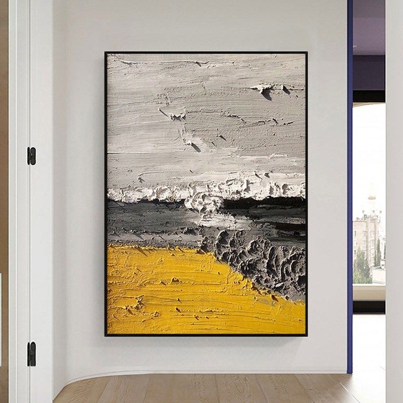 侘寂风轻奢入户客厅沙发背景墙落地装饰画玄关挂画抽象画简约壁画,家居饰品,现代装饰画,淘宝优惠券,粉丝福利购,淘宝优惠卷