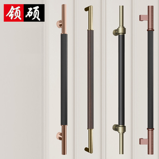 领硕中式不锈钢玻璃门把手大门拉手古铜色把手KTV酒店包厢门拉手