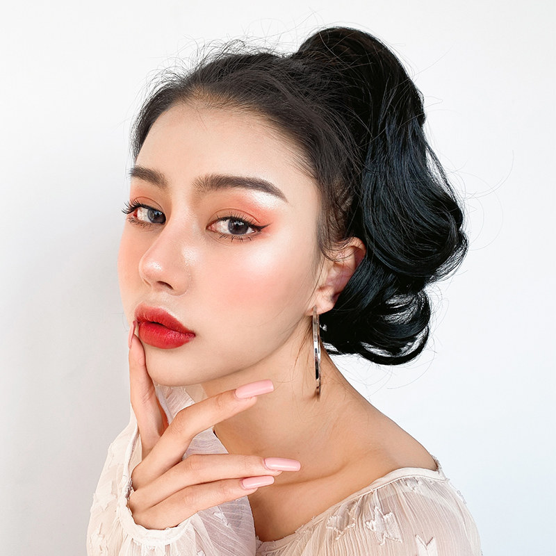 假发隐形抓夹式短卷马尾女 短卷发假马尾辫 大波浪逼真短假发片,美发护发/假发,马尾,淘宝优惠券,粉丝福利购,淘宝优惠卷