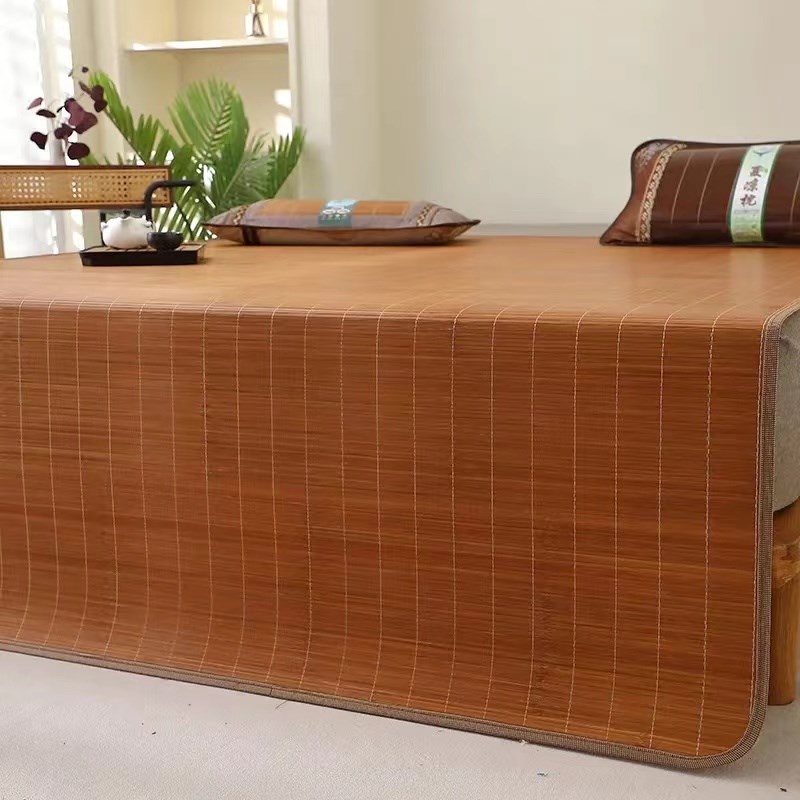 直筒碳化凉席夏季加厚竹席家用新款席子双面单人宿舍加密学生席