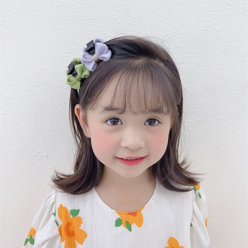 儿童甜美蝴蝶结抓夹小女孩可爱刘海夹饰品碎发夹马尾夹子紫色头饰