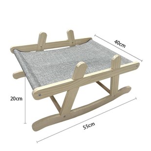 猫窝狗窝四季 通用可拆洗吊床离地防潮中小型犬凉窝木质透气行军床