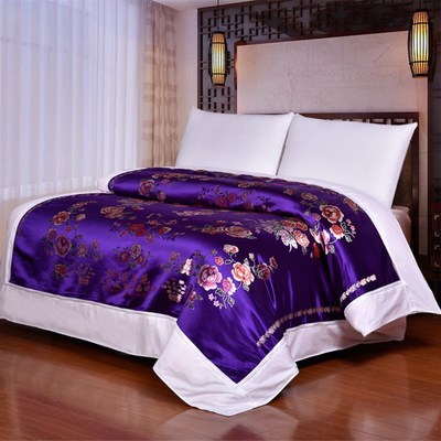 杭州丝绸被套婚庆绸缎被罩软缎被面结婚喜被子纯棉被里单件中国风