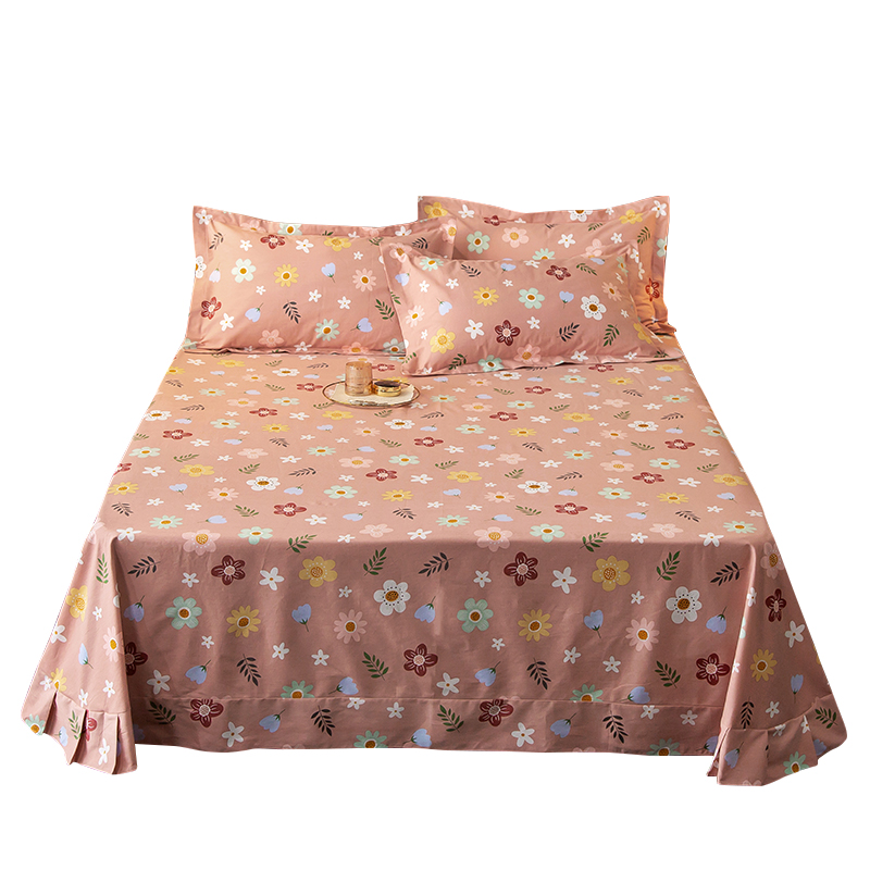 罗兰生活全棉磨毛加厚床单 单件双人保暖被单1.8米1.5m床纯棉床单