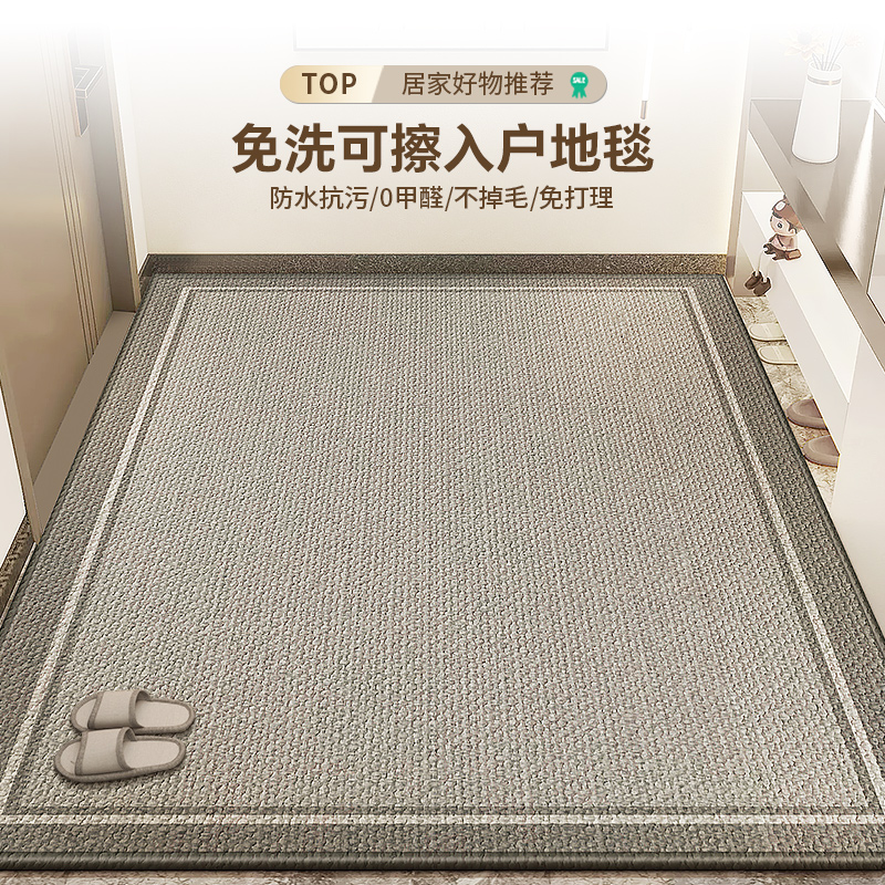 高级感入户门地垫家用耐脏防滑脚垫子进门玄关门口地毯可裁剪地垫