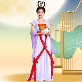 儿童汉服古典舞演出舞蹈服86版西游记邱佩宁嫦娥仙子飞天女童古装