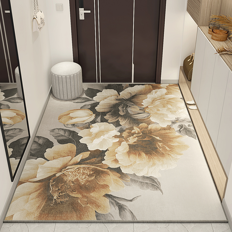 地垫入户门进门地毯门口家用门垫防滑客厅高级复古玄关脚垫可裁剪