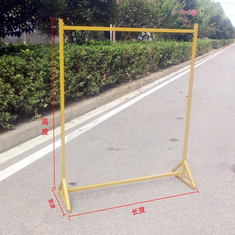 铁艺衣架服装店男女货架展示架落地式中岛架侧挂架衣服架子单杠