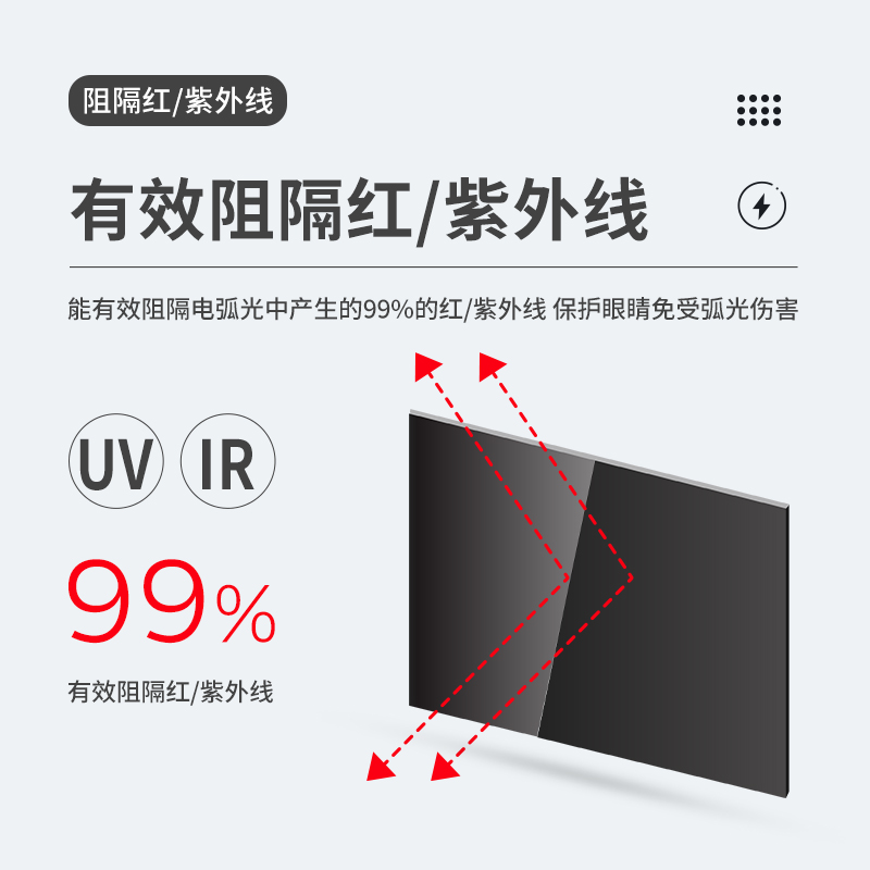 迅安电焊面罩玻璃黑镜片氩弧焊面罩焊工专用焊帽焊接防护黑玻璃