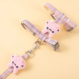 小猫咪牵引绳防挣脱外出专用溜猫绳幼猫布偶比熊成猫胸背带可调节