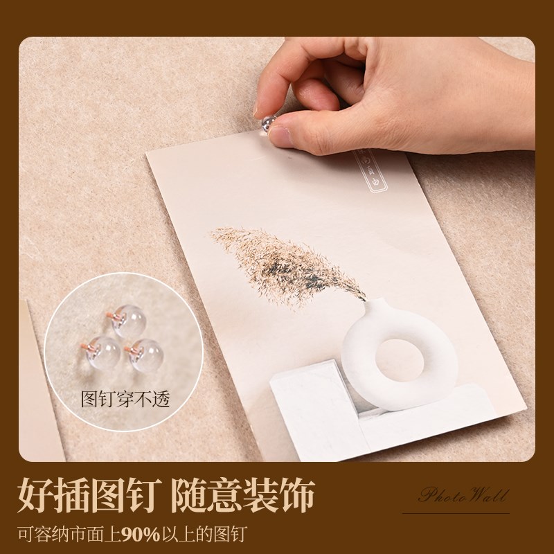 定制照片墙背景板毛毡板高级感客厅创意装饰相片墙自粘羊毛毡墙贴