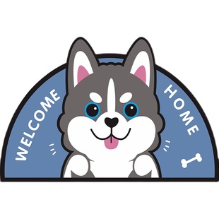 地垫入户门垫卡通半圆大门口玄关丝圈脚垫家用地毯浴室门口进门垫