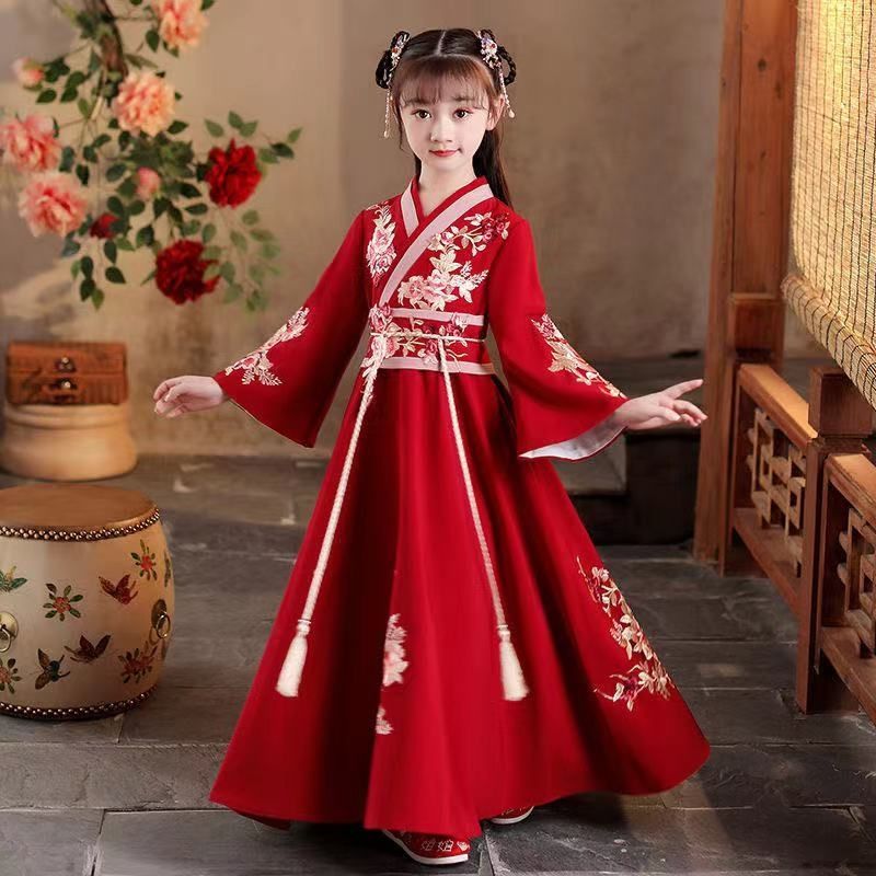 女童连衣裙2023新款夏装洋气公主裙女孩儿童汉服夏季童装夏款裙子