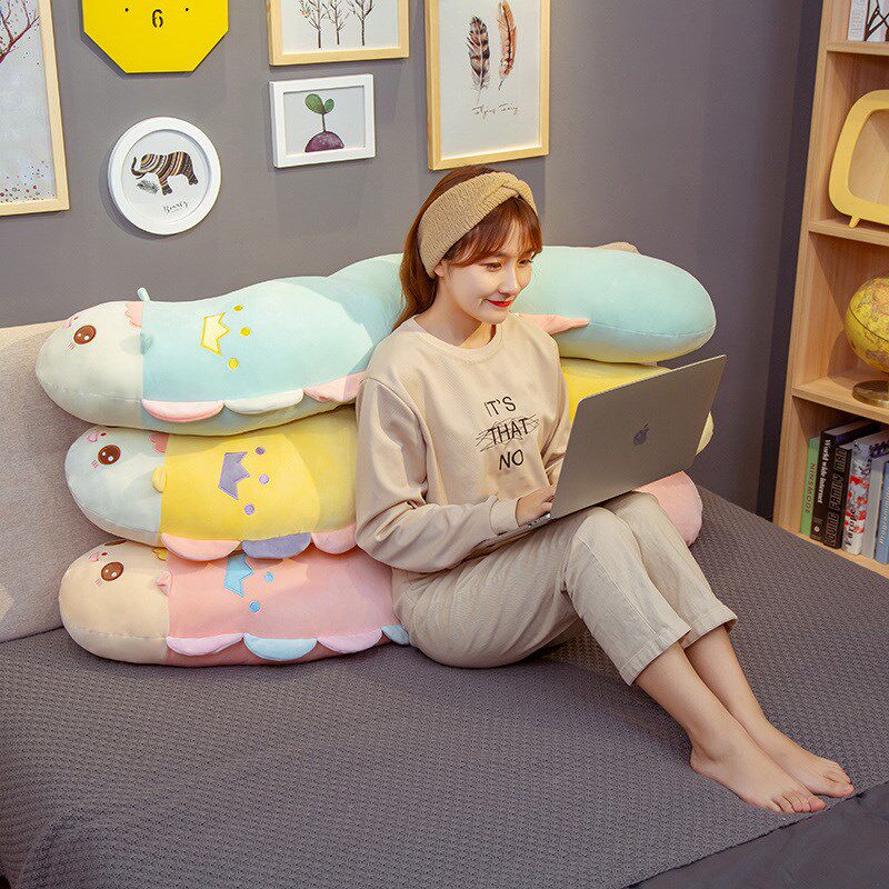 毛毛虫可爱靠垫大号床头靠枕抱枕床上陪你睡觉男生夹腿长条枕女生